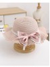 Kids Crochet Mini Sunhat W/ Flower Ribbon